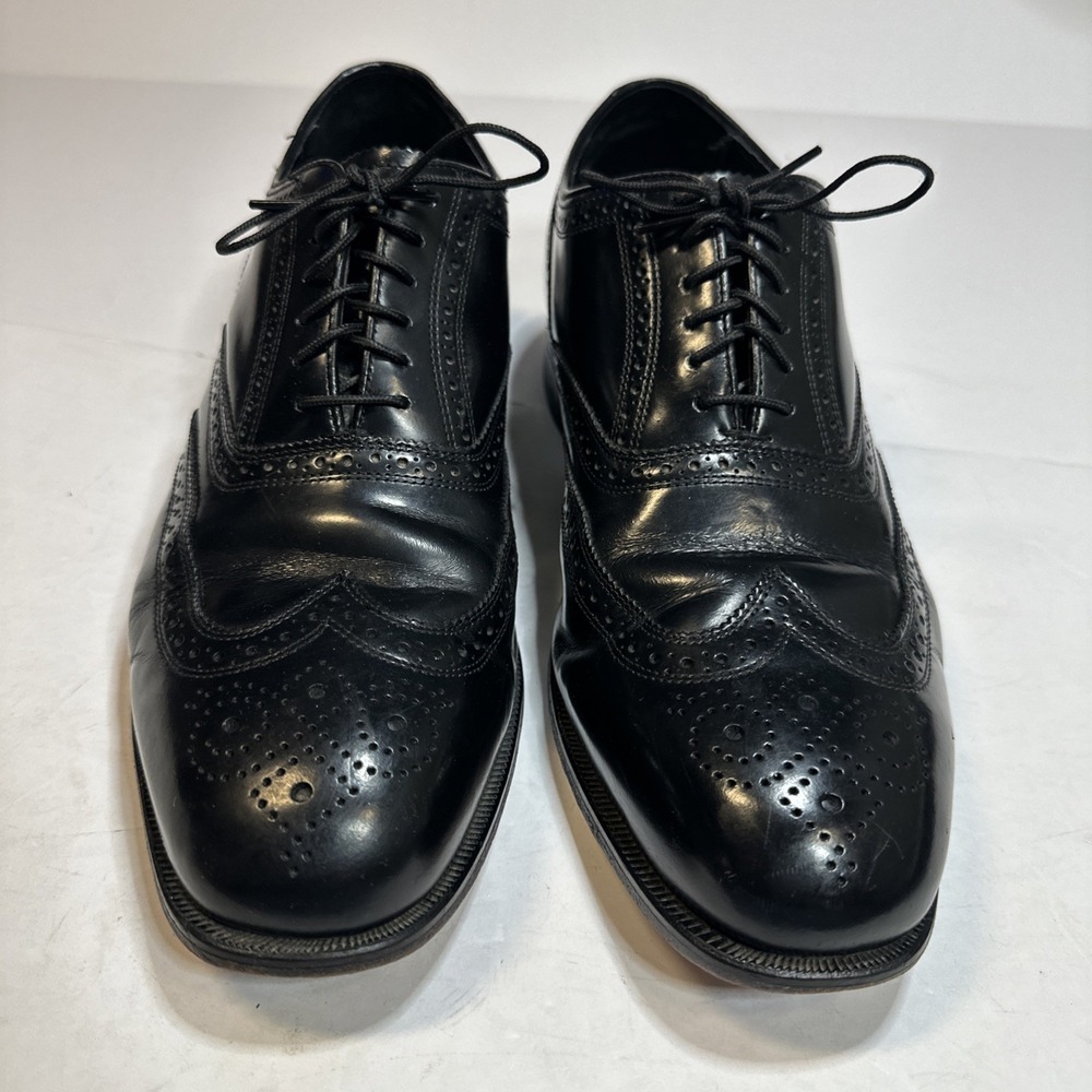 Florsheim Mens Black Leather‎ Wingtip Oxford Dress Shoe D11617 Size 11D